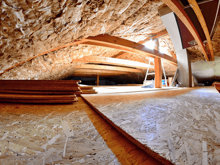 Professional loft boarding installation creating safe and accessible storage space